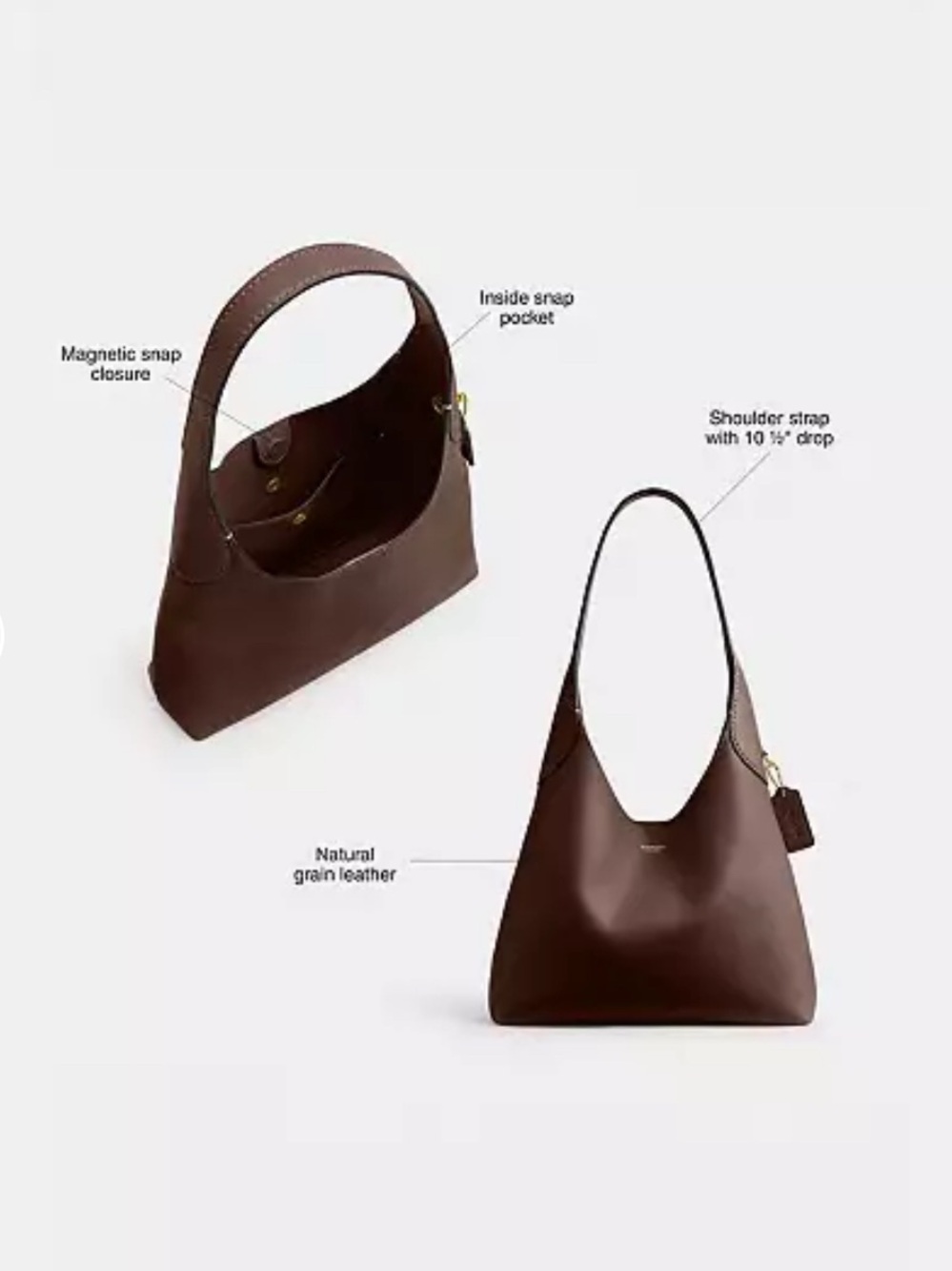 Brooklyn Shoulder Bag 28 brass/maple - Picture 8 of 11